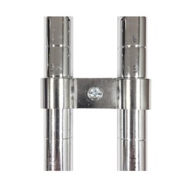 Nexel Wire Shelf Post Clamp, 3.625"W x 1.375" Space, Chrome