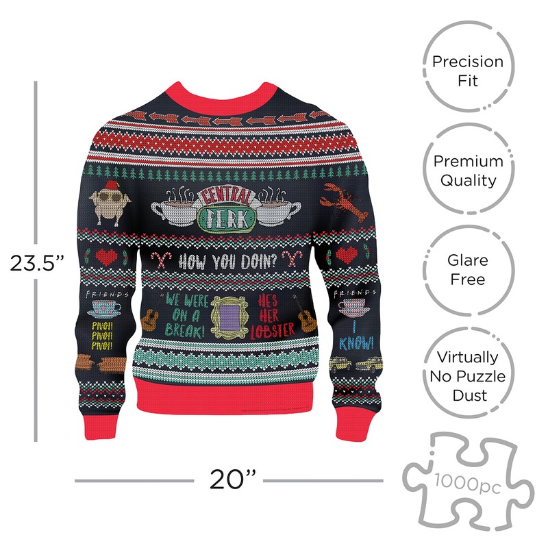 AQUARIUS - Friends TV Series Ugly Christmas Sweater Shaped 1000