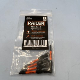 Railer Hex 2.5mm Impact Driver Bit Allen Wrench Drill Hex Bits. 1/4 Quick Release S2 St