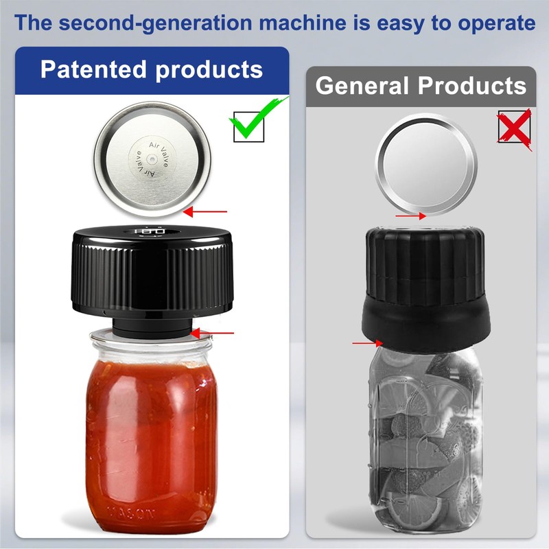 Electric Mason Jar Vacuum Sealer Kit - for Wide &