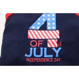 4th of July Small Puppy Clothes Independent Day Dog Shirts USA Flag Dog Outfit for Boy Girl Independence Day Printed
