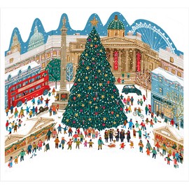 3 D Grand Christmas Tree Norway Tree 458 x 375 mm Caltime Traditional Advent Calendar, Multi