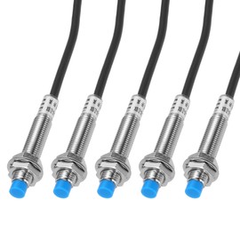 MECCANIXITY M8 Approach Sensor Inductive Proximity Sensor Switch NO Normally Open NPN 2mm Detection Distance, DC 6-36V LJ8A3-2-Z/BX, 3.9ft, 5Pcs