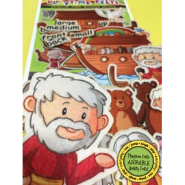 Playtime Felts Noah Builds an Ark | PRECUT Ready to Play Colorful & Durable Felt Pieces for Toddlers, Preschool & Kindergarten | Reusable Felt Board Stories