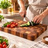 Wood Cutting Board for Food Prep – Double-Sided Thickened Rectangle