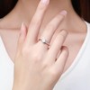 ShiKeWei White Gold Plated Adjustable Women's Ring - 1 Carat