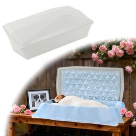 BALAPET Comfortable Pet Casket with A Soft Quilt, Safe, Durable & Elegant Memorial Burial Box for Dogs, Thoughtful Pet Loss Gift, Ideal for Honoring Your Pet’s Memory