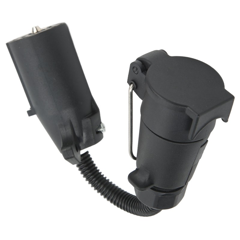7 Way Round Trailer Plug Adapter Wire Connector RV Truck