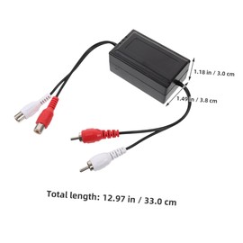 SHOWERORO 2pcs Noise Isolator for Car Audio Ground Loop Amplifier Filter for Home Stereo Signal Transmission Enhanced Audio Quality