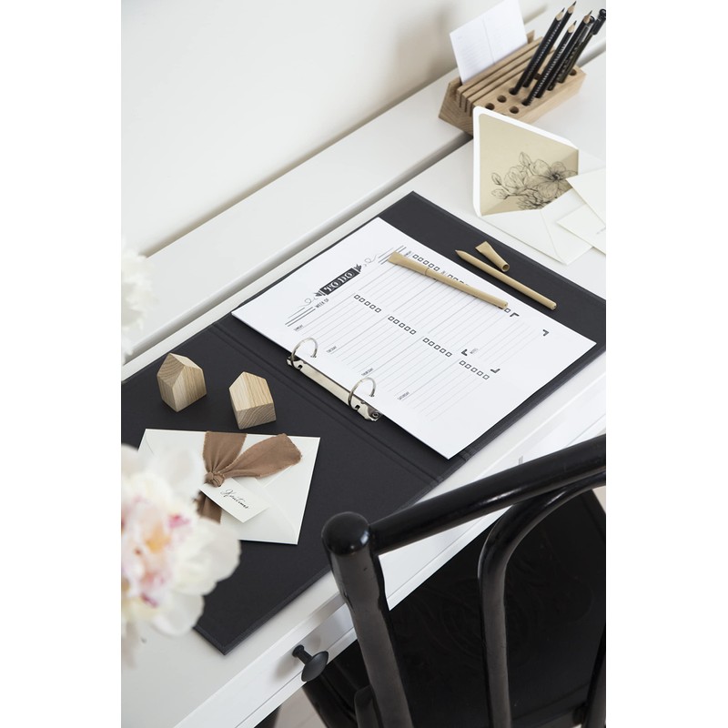 Bigso box of Sweden Black Linen Look Ring Binder