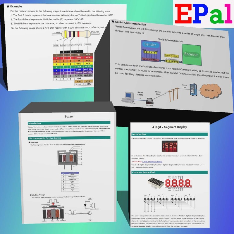 ePalZoneXP Professional Uno R3 Starter Kit Compatible with Arduino IDE,