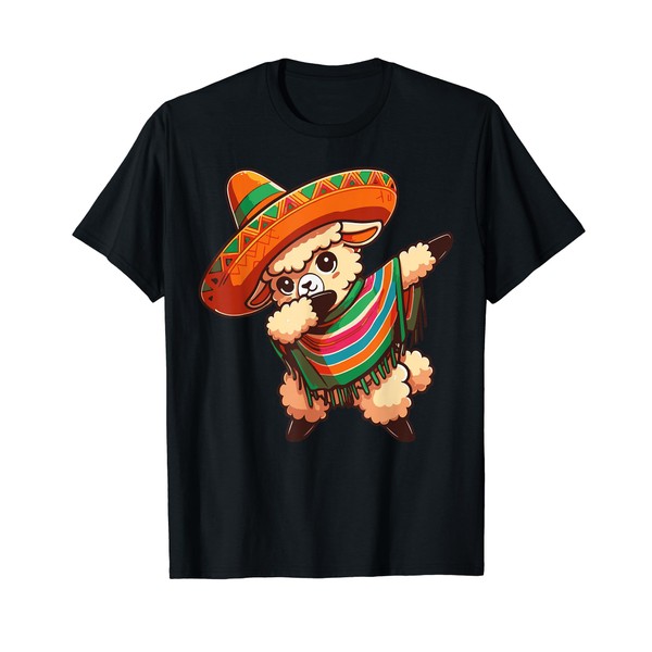 Dab Mexican Alpaca Poncho Sombrero Funny Cinco de Mayo Lama