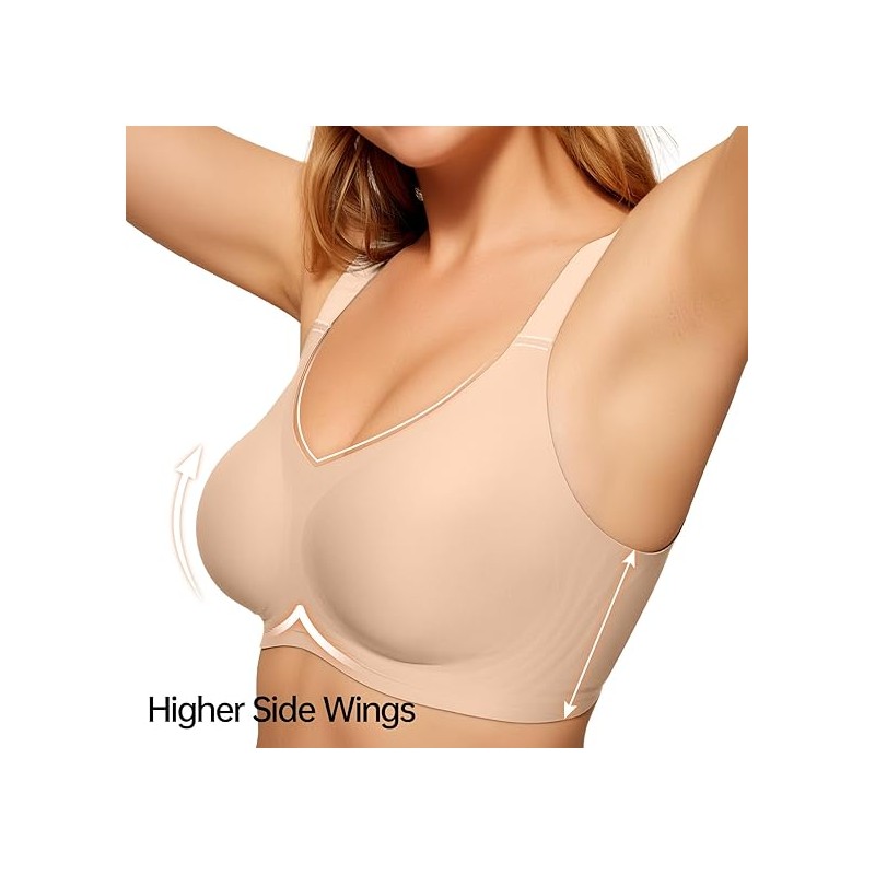 Wireless Bras for Women No Underwire Full Coverage Push Up