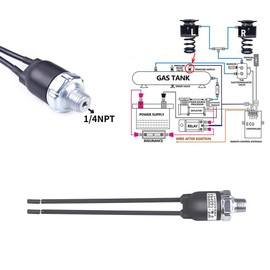 Air Pressure Switch 165-200PSI Air Compressor Pressure Switch 1/4"-18 NPT Air Tank Pressure Controller 24V 12V