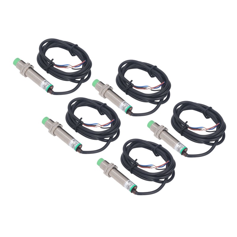 5PCS Inductive Proximity Switch M12 X 1 PNP IP65 Waterproof