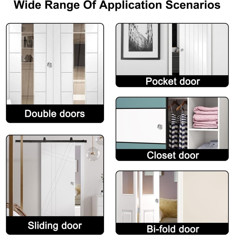 SANGRENSHEN Sliding Door Lock Pocket Door Flush Handles Latch Privacy