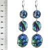 I-be, Paua Shell Abalone Earrings 3 Circles 925 Silver 398201x3