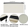 Blank Canvas Zipper Pouch,Canvas Makeup Bags,Multipurpose Canvas Pencil Case Cosmetic