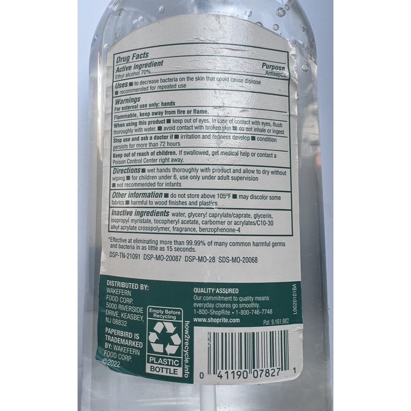 PaperBird Hand Sanitizer Advanced Formula Moisturizers Refill 32oz EXP 2026