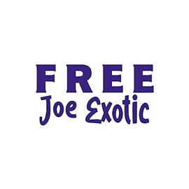 Free Joe Exotic Sticker Vinyl Decal Notebook Car Laptop 5.5" x 2.75" (Purple)