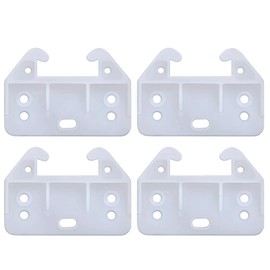 FDXGYH 10 Pcs Plastic Drawer Guides Drawer Track Guides Drawer Rail for Dressers Hutches and Drawer Systems [60×41×28mm, White]
