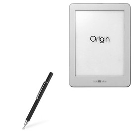 BoxWave Stylus Pen Compatible with Mobiscribe Origin E-Ink Notebook (6.8 in) - FineTouch Capacitive Stylus, Super Precise Stylus Pen - Jet Black
