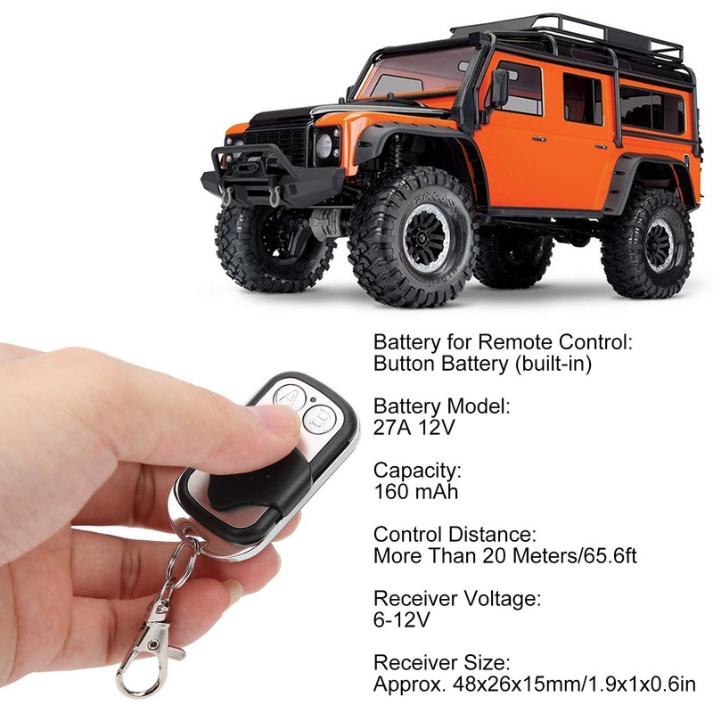 RC Automatic Winch System, Durable Metallic Wireless Double Motor Simulated