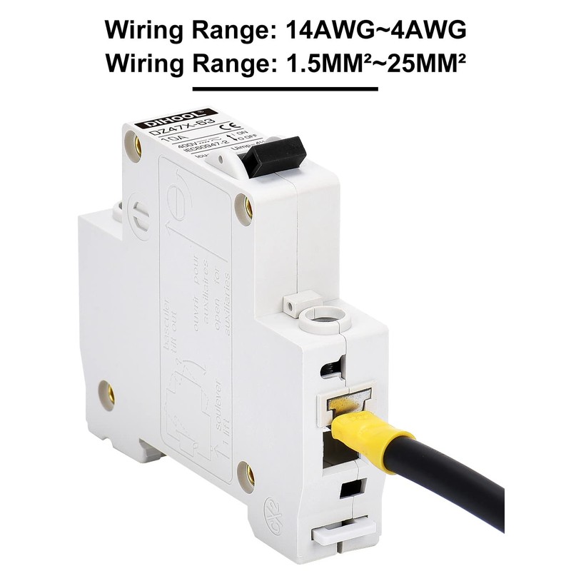 DIHOOL AC/DC Miniature Circuit Breakers, 2 Pack, Single Pole 10
