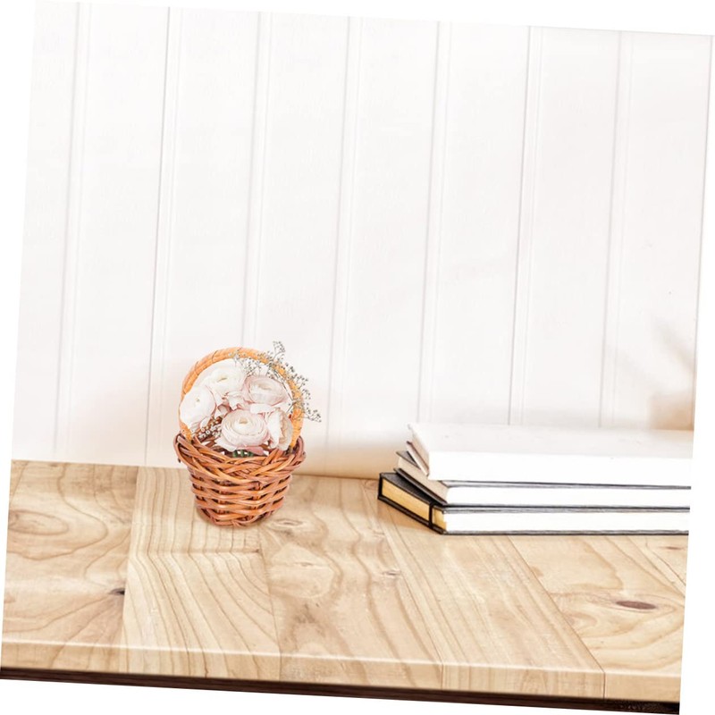 STOBAZA Tiny Baskets Set 5pcs Mini Woven Straw Baskets Home