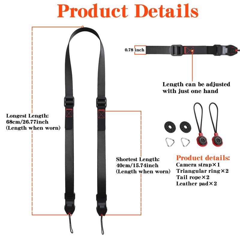 Yullmu Camera Strap Compatible for Peak Design Quick Release -
