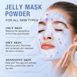 Jelly Mask for Face Professional Hydrating and Moisturizing Peel-Off Gel Face Skin Care Deep Glow Professional Spa Use for All Types 23 Fl Oz (Hyaluronic Acid) VC / 얼굴용 젤리 마스크 전문가 수분 공급 및 보습 필오프 젤 페이스 피부 관리 깊은 광채 모든 타입을 위한 전문 스파 사용 23 Fl Oz (히알루론산) VC
