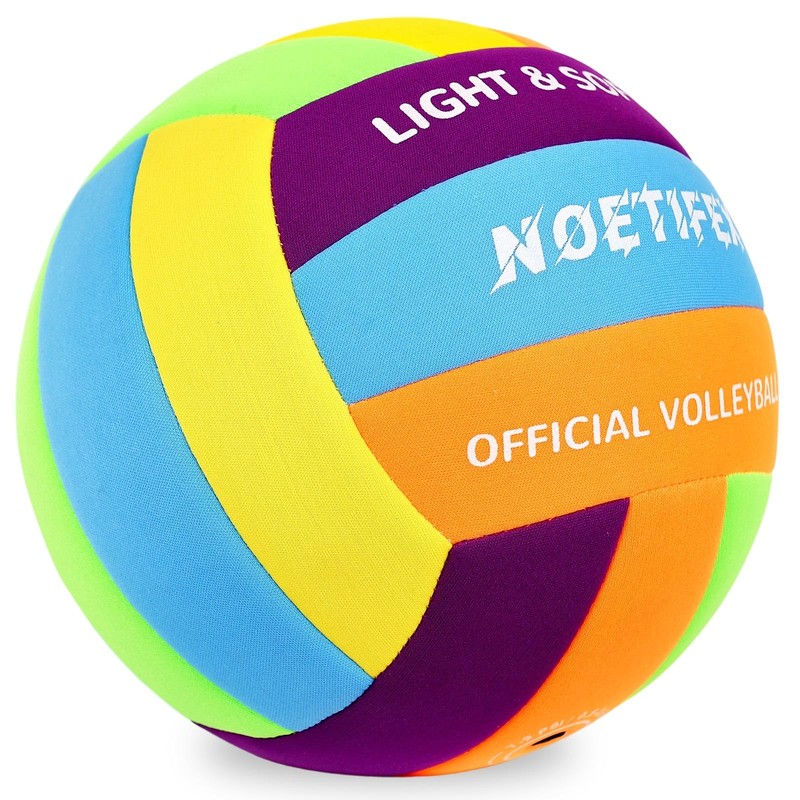 Noetifex Soft Volleyball-Super Soft Fabric Light Volleyball for Indoor Practice