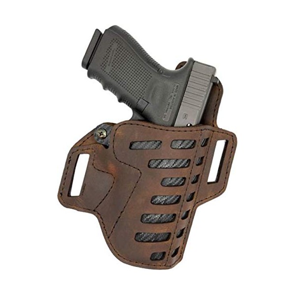 Versacarry C221365 Compound Holster - Outside The Waistband - Forward Cant - Kydex/Water Buffalo Hybrid - Dbl Ply - Brown - Size 365, one Size