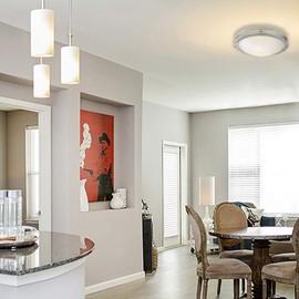 Design House 503284 2 Light Ceiling Light, Satin Nickel