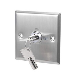 sourcing map Key Switch On/Off Exit Switches Emergency Door Release SPST for Access Control Panel Mount with 2 Keys