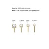 FANSING Threadless Push Pin Nose Rings 5mm Stud 18g Labret