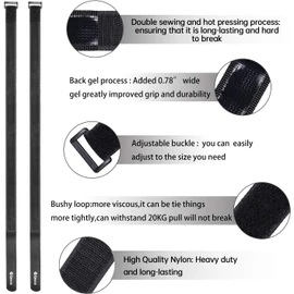 Epessa Bike Rack Strap Bike Wheel Stabilizer Straps, Bike Strap with Stonger Gel Grip, Adjustable Bike Rack Wheel Strap, Bike Tie Down Straps Bike Car Rack Accessories(4XBlack)