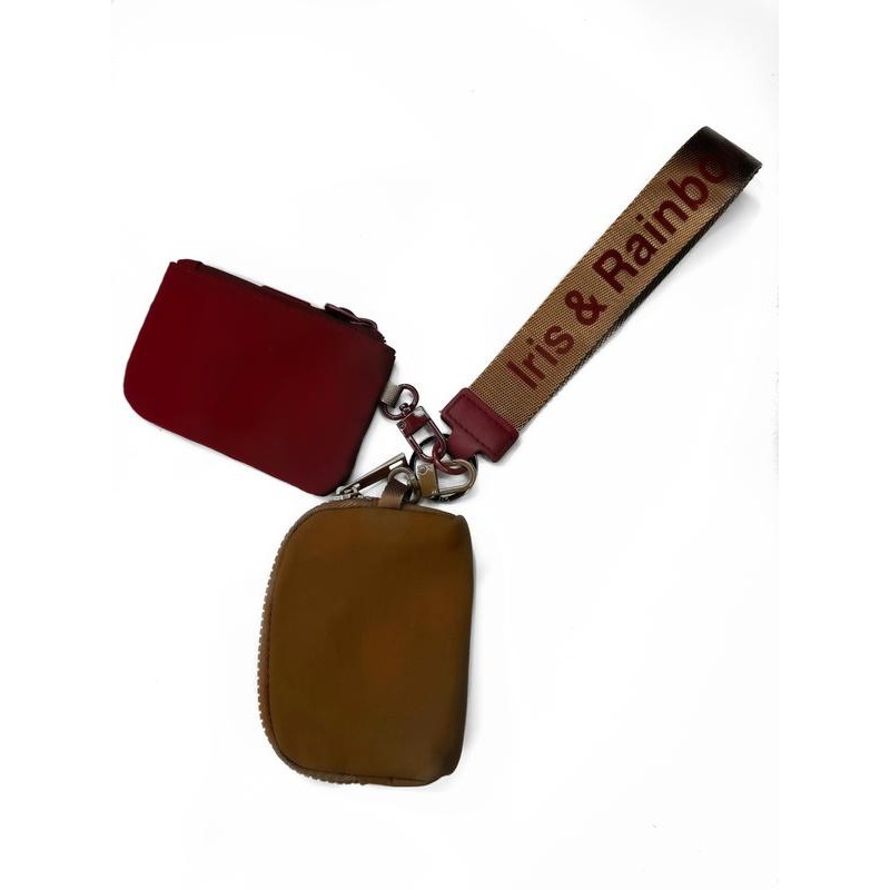 The Iris Pouch Wristlet (#8049-2) Simplify Your Routine:_Beige/Brown