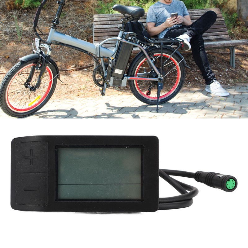 Electric Bike LCD Display Meter Waterproof 5pin Connector Bike Conversion