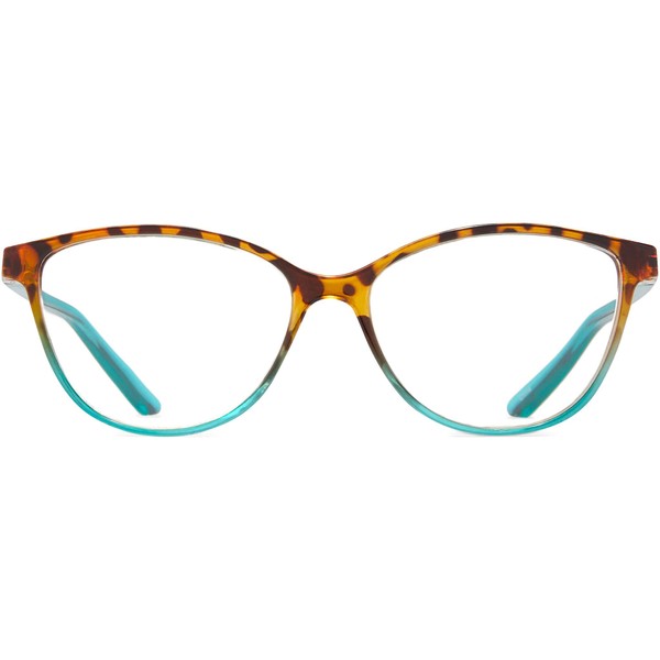 ICU Eyewear Screen Vision Blue Light Filtering Eyeglass - Tortoise/Aqua - Amelia