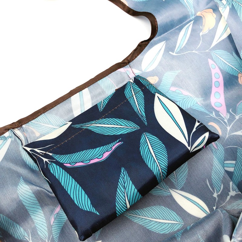 Wrapables Durable and Large Nylon Reusable Shopping Bag, Foliage