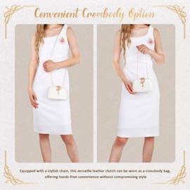 Emprier Clutch Purse for Women Glitter Evening Bags With Chain,for Party Prom Cocktail Wedding