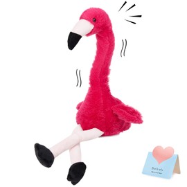 CozyWorld 13’’ Talking Flamingo Repeat What You Said Interactive Cute Plush Toy Stuffed Animals Birthday Gifts for Boys and Girls, Red