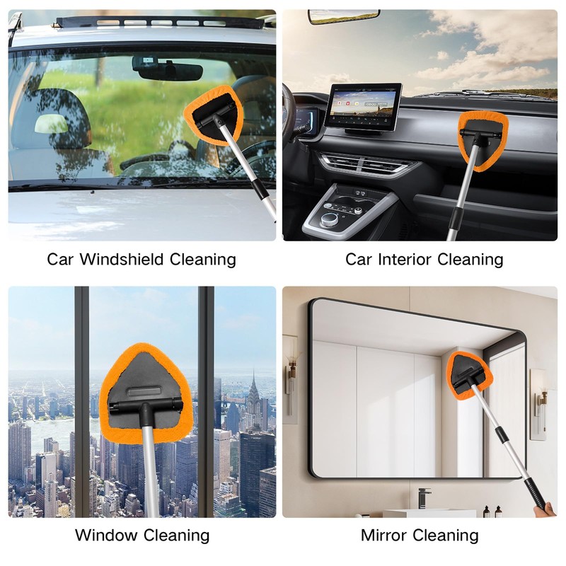 Qydipclin 11pcs Windshield Cleaner Tool, Car Window Cleaning Wash Kit