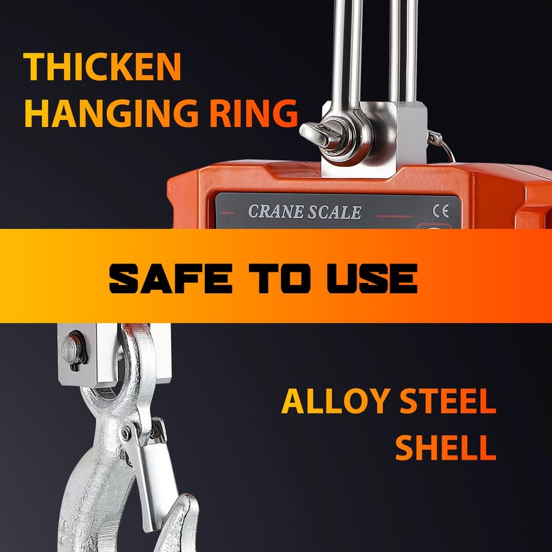 CGOLDENWALL Digital Crane Scale 2200lb Hanging Scale with Switchable kg/lb