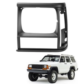 HECASA Left Headlight Bezel Compatible with 1991-1996 Jeep Cherokee 1991-1992 Jeep Comanche Replacement for 5DV51TZZ CH2512124 Headlamp Trim Matte Black Driver Side