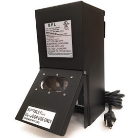 300W Watt Multi Tap 120 Volt AC to 12-15V Volt LED & Halogen - Low Voltage Landscape Lighting Indoor/Outdoor Weatherproof Transformer Power Pack w Digital Timer, Photocell Sensor - Black Metal Case
