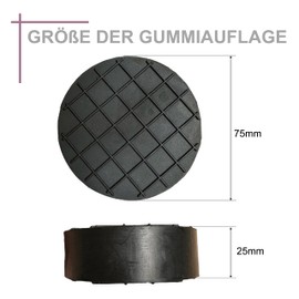 Rubber Pads for Changing Tyres - Over 50 Variants - Trolley Jack / Lifting Platform Rubber Block Support -Rubber Block Car Protection Against Scrapes - Round / Square