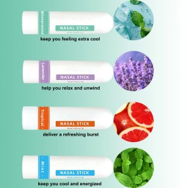 CHOVEMOAR BB09/29 CHOVEMOAR Nasal Stick Inhaler Set of 4 Natural Mint Energy Boost