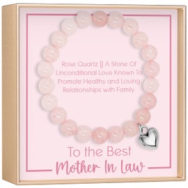 OLGAS GEMS Mother in Law Bracelet & Meaningful Message Card for Mother in Law Birthday Gifts - Beautiful and Sentimental Mother of the Groom Gifts